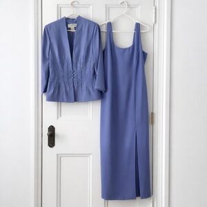 Vintage J.R.NITES Lavender Dress and Jacket Set